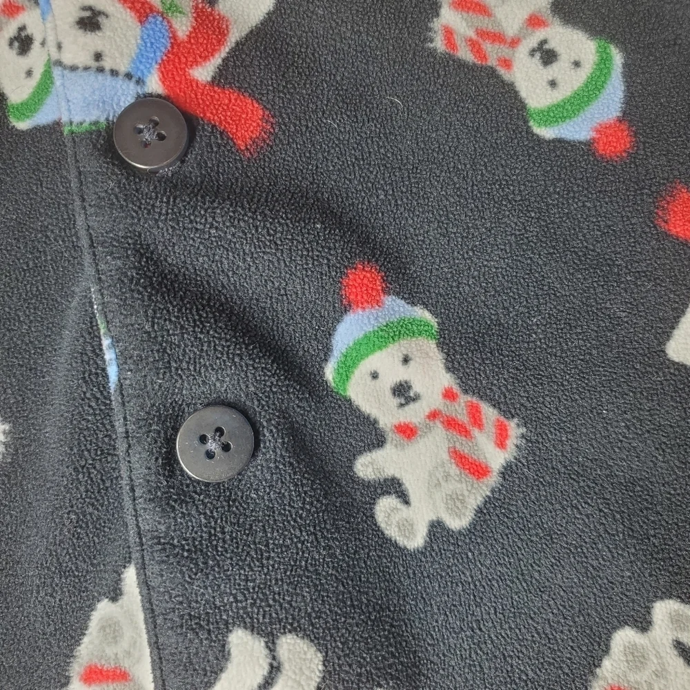 Gymboree 2Pc Black Fleece Winter Christmas Holiday Pajamas Pjs Size XS (3-4) Boy